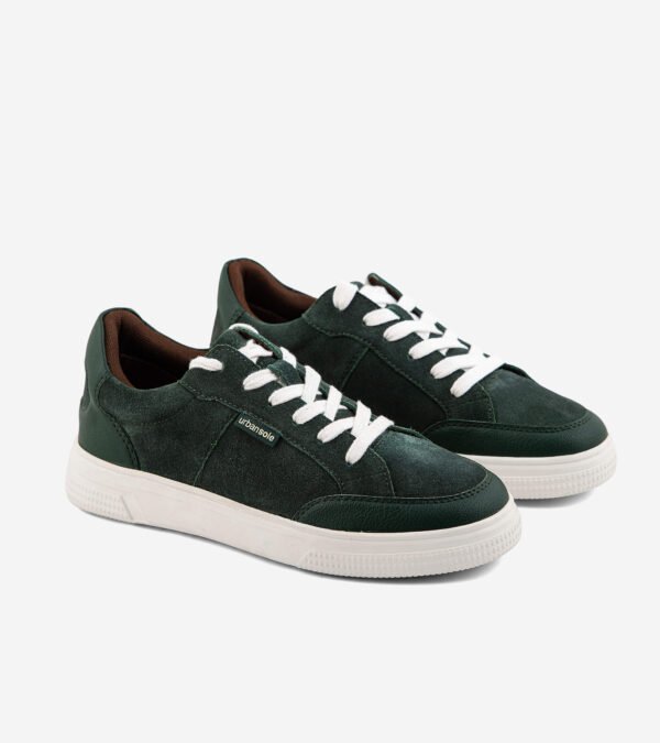 Men’s Dark Green Casual Sneakers – Lace-Up Comfort with Modern Style